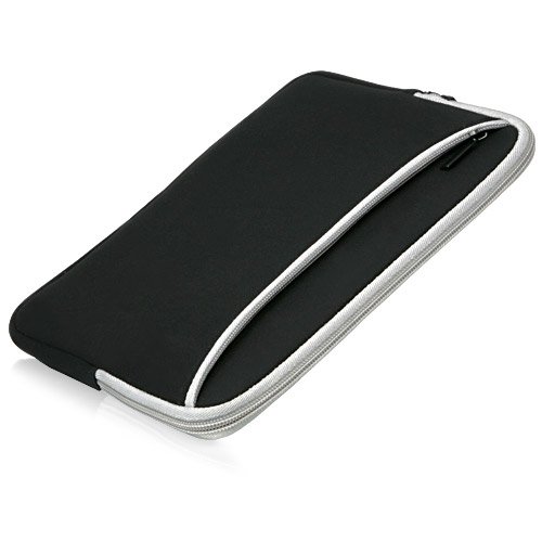 Boxwave Case Compatible With Ipad (1St Gen 2010) (Case By Boxwave) - Softsuit With Pocket, Soft Pouch Neoprene Cover Sleeve Zipper Pocket - Jet Black With Red Trim #TOP1