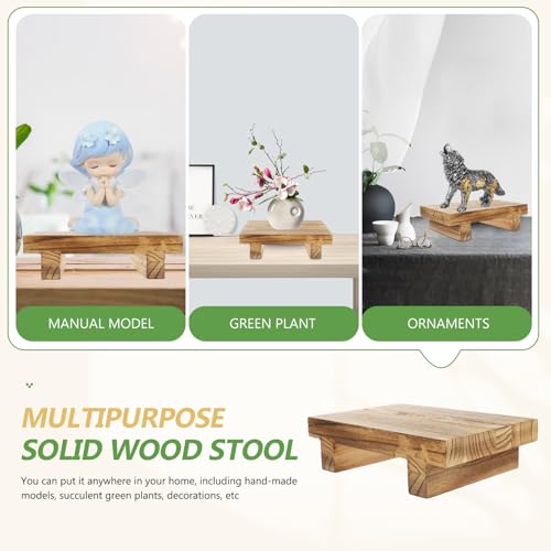 Tabouret de rangement multifonction en bois rustique durable - 6