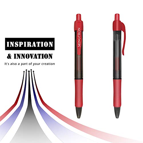 Bolígrafos Retráctiles Gel Tinta Roja Pack 50 miniatura 4