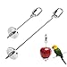 Pájaros para Verduras Comedero, 2 Piezas Pincho Loro, Titular Fruta Pájaro, Juguete Comedero para Pájaros, para Accesorios Jaula Pájaros Herramienta Frutas y Verduras para Loros (Acero Inoxidable)