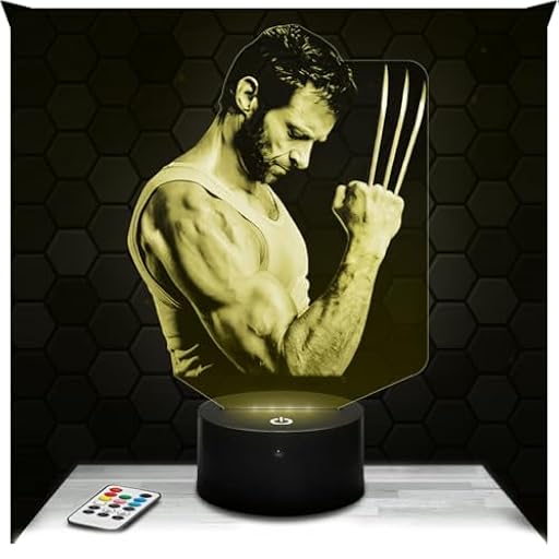 Lampephoto.fr - Lámpara 3D Wolver ine Decoración Habitación niño niña Lámpara 3D Película Series Idea Regalo Decoración Luz Nocturna Original para Navidad, Led Ilusión 3D, Merchandising | Ya disponible en tu tienda friki favorita! En mundofriki.es!