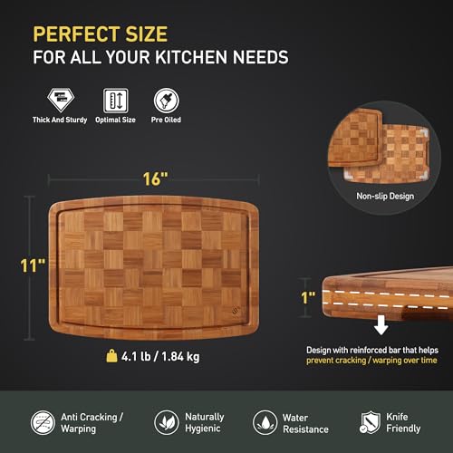 Tabla de Cortar de Bambú Antideslizante 3 piezas miniatura 2