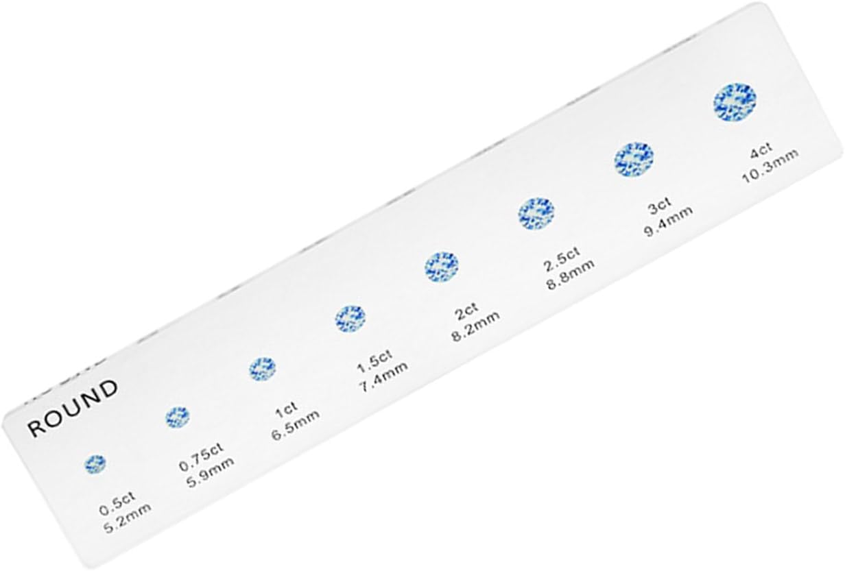 High-Precision Acrylic Finger Measurer for Engagement Rings & Rhinestones Design Jewelry Sizing Gauge for Gemologists