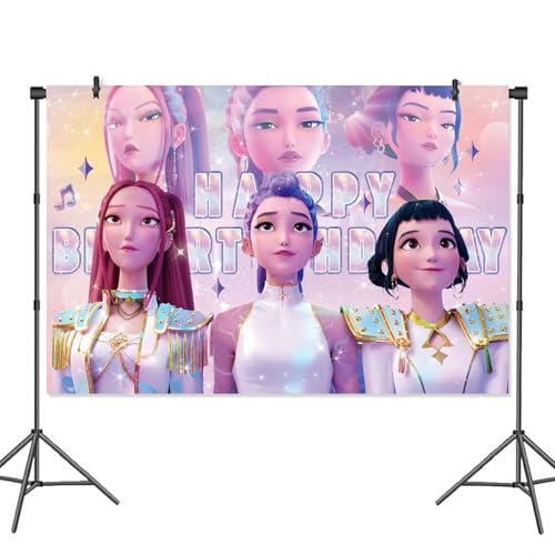 Anime Birthday Backdrop Cute Cartoon Backdrop Birthday Party Photo Backdrops Top Choice for Photography