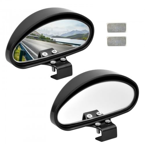 2 x Espejo de Punto Ciego del Coche de Gran Angular Ajustable Espejo Auxiliar Retroviso, Universal Espejos de Punto Ciego, Espejo Retrovisor Exterior Coche, gran ángulo de 360°, para Coche Camión SUV