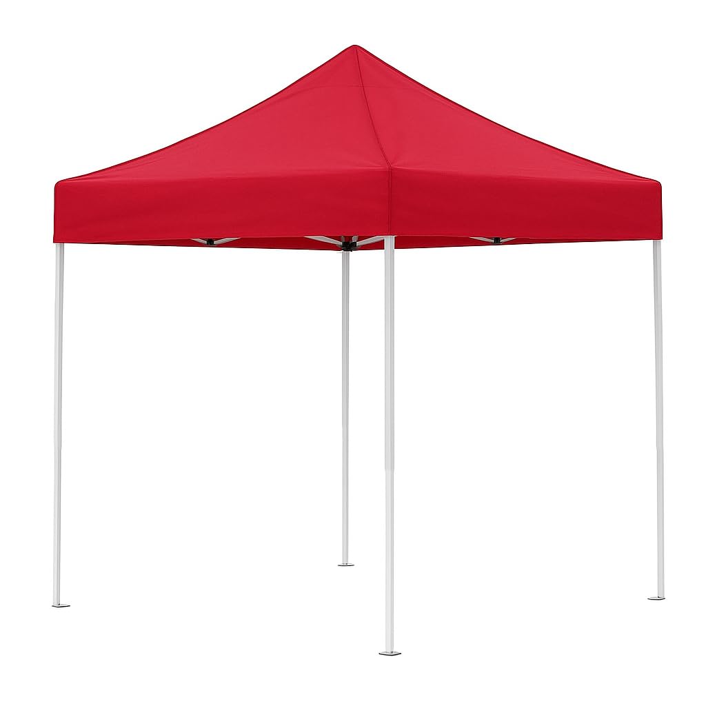 6x6 ft Waterproof Foldable Gazebo Tent (Red, 2x2M) | Heavy-Duty Small Canopy | Portable Pop-Up Tent for Outdoor Events, Stall, Camping, Garden & Picnic | UV & Rain Protection | Easy Setup
