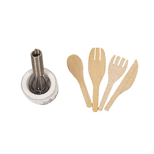 ACWERT Figurine Accessoires Metal Kitchen Dollhouse 1: 12 Jar Miniatures Fork Fork Wooden Trek Set Garage Kits Figurine Dragon Star (As Shown, One Size) Cover