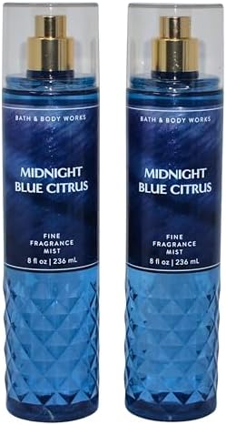 Bath & Body Works Fine Fragrance Mists, Set of 2, 8oz Each Bottle (Midnight Blue Citrus)
