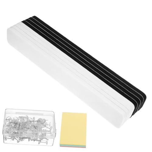 KALLORY 8pcs Felt Pin Board Strips Office Notice Board with Pushpins Alternative for Classroom Easy Installation and Use and Felt Tiles