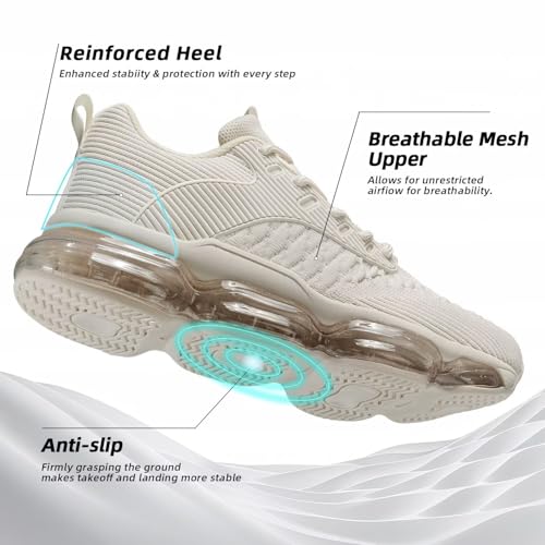 Kapsen Womens Walking Running Shoes Air Cushion Breathable Fashion Tennis Sneakers Mesh Workout Casual Athletic Sports Gym