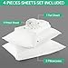 HOMBYS Pet Hair Resistant Sheet Set Queen Size, Silky & Static Control, 4 Pc Bed Sheets for Pet Owners, Deep Pocket Fitted Sheet, Wrinkle Free, White