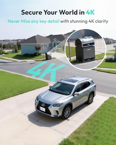 Image of BOTSLAB 4K Security Cameras Wireless Outdoor, Add-On Camera Must Be Connected to Base Station and Cannot Be Used Independently, Solar Outdoor Camera, No Subscription,AI Recognition,360 PT,2.4GHz WiFi