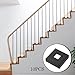 Moyeetings 10 Pieces Baluster Shoes Stair Handrail Baluster Black Hardware Outdoor Indoor Lightweight Square Balusters Base Fittings