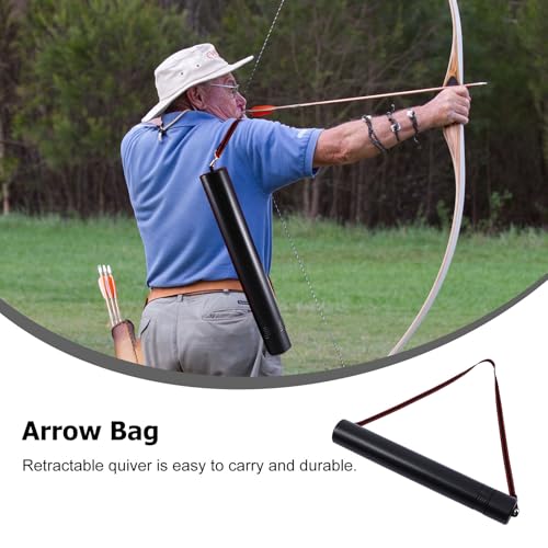 Bolsa retráctil para flechas con diseño desmontable y plástico resistente negro 7