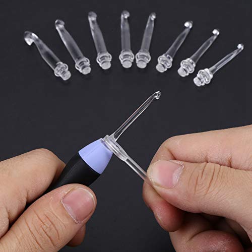 Agulha de crochê, Agulha de crochê USB com gancho de crochê de LED, ferramenta de tricô, para tricô