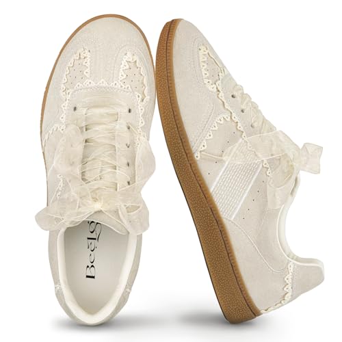 BeeLg Lace Detail Suede Sneakers