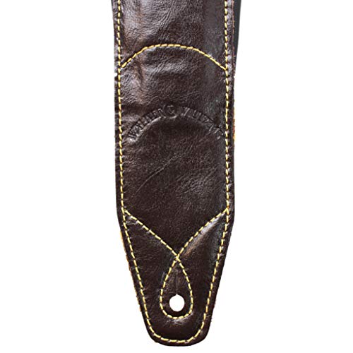 Walker & Williams B4B-BRN-XL Sangle rembourrée en cuir pour guitare ou basse jusqu’à 147 cm de large, marron, régulier - Les Beatles, Paul McCartney, John Lennon, RIngo Starr, George Harrison Walker & Williams B4B-BRN-XL Sangle rembourrée en cuir pour guitare ou basse jusqu'à 147 cm de large, marron, régulier – Image 6