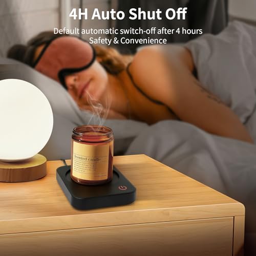 Image of Coffee Mug Warmer, Smart Cup Warmer for Desk, 3 Temperature Control & Auto Shut Off, Electric Cup Warmer for Heating Milk,Tea,Beverage,Candle (Black-No Mug)
