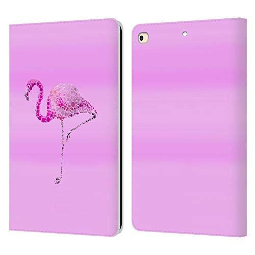 Étui portefeuille en cuir LebensArt Rose pour iPad 9.7 2017 et 2018