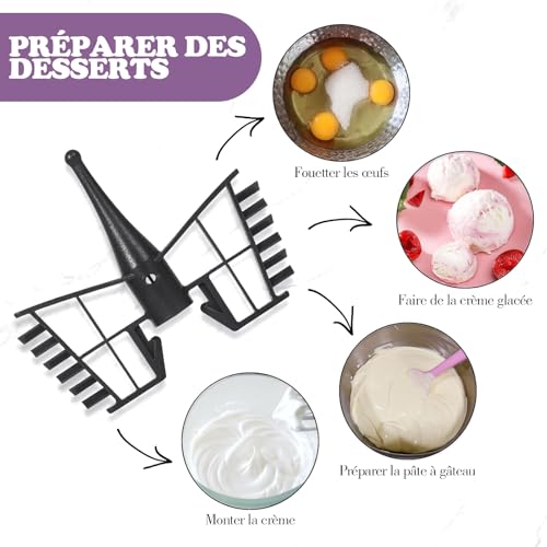 Schneebesen mit Schmetterling, Rühraufsatz für Monsieur Cuisine Connect und Smart, Monsieur Cuisine Zubehör, Küchenmaschine Ersatzteile, Ideal für die Zubereitung Cremiger Desserts, Sahne und Eischnee