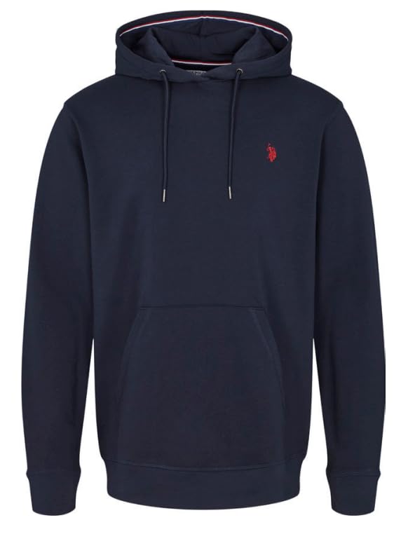 U.S. POLO ASSN. Brayden - Sudadera con capucha para hombre, color azul oscuro, M, azul marino, M