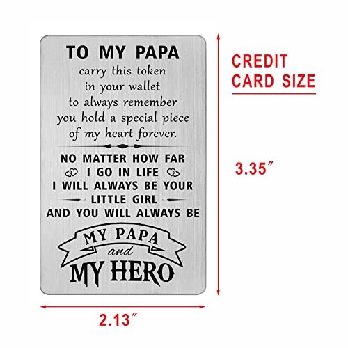 Papa Fathers Day Wallet Card Gifts, Papa Gift Cards from Grandchildren Granddaughter, Papa birthday Christmas Ideas - Image 3