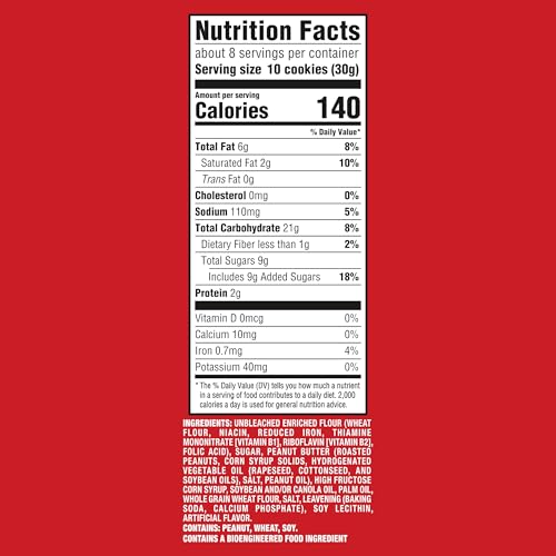 NUTTER BUTTER Bites Peanut Butter Sandwich Cookies, Snak-Saks, 8 oz