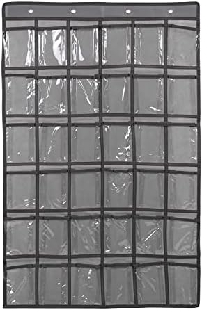 Rangement Pour Vêtements Et Penderies Organisateur Suspendu Au-Dessus De Porte 24 Poches Grey - Rangement Pratique Sac Tissu Durable Rangement Pour Vêtements Et Penderies Organisateur Suspendu Au-Dessus De Porte 24 Poches Grey - Rangement Pratique Sac Tissu Durable