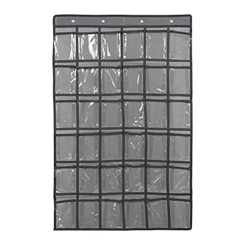 SAVORLIVING Au-dessus de la porte organisateur téléphone portable suspendu classe tableau de poche mur porte placard suspendu organisateur sac de rangement en tissu durable (36 poches,Gris)