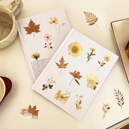 Image of Transparent Flora Scrapbook Stickers Aesthetic Flowers Stickers(Bro) | Transparent & Waterproof Sticker for Scrapbook Journal Water Bottle Kindle, DIY Crafts, Party Supplies