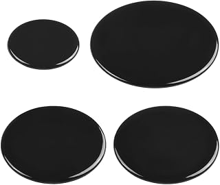 Juego de 4 tapas para quemadores de estufas de gas universales de 55 mm, 75 mm y 100 mm, tapas planas para quemadores de estufas de gas empotradas, accesorios para encimeras
