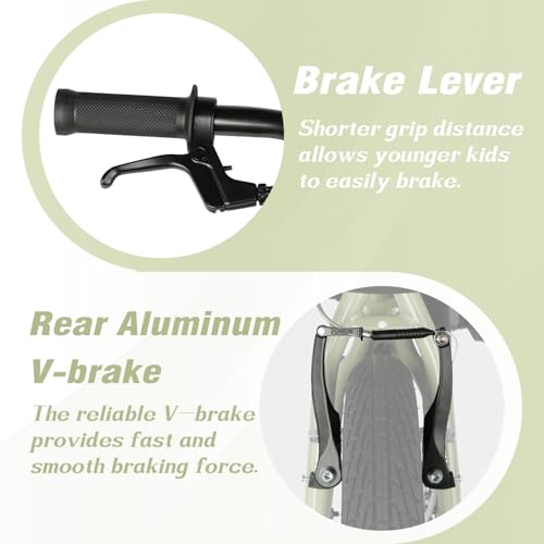 Image of 12 14 16 18 Inch Kids Bike BMX Style Bicycle with Training Wheels Coaster Brake for 2-10 Years Old Toddlers Boys Girls Multiple Colors