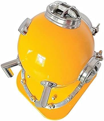 Generic SS-Nautical Mart Yellow Diving Helmet US Navy Mark V Deep Sea Divers Antique Diving Helmet Scuba Sea Divers Helmet Great Decoration Item for Home Decor, Full size, Same As PIcture, SS-094