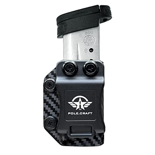 S&W M&P Shield IWB/OWB Carbon Fiber Kydex Holster - Single Stack 9mm/.40 Mag Carrier - Custom Fit Right/Left Hand