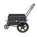 Xspec 2-in-1 Bike Cargo Trailer Pushcart, Bicycle Trailer with Removable Box and Waterproof Cover, Black, Pushcart Stroller with Tow Hitch and Removable Handlebar