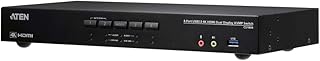 ATEN 4-Port True 4K HDMI Dual-View KVM Switch with Audio & USB, W125870041 (KVM Switch with Audio & USB 3.0 Hub 4-Port USB 3.0 4K HDMI Dual Display KVMPT Switch, 4096 x 2160 pixels,)