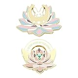 Lovely Anime Sai-lor-Moon Character Enamel Pins, Moon Red Rose Flower Brooch Metal Badges Gifts for Women Girls Fans (2Pcs/Set B)