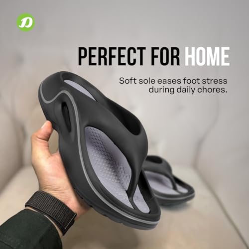 Image of DOCTOR EXTRA SOFT Men's Premium Slippers with Soft Acupressure Foot Massager for Adult | Comfortable & Light Weight| Stylish & Anti-Skid | Casual Waterproof & Everyday Flip Flops for Gents & Boys D-544