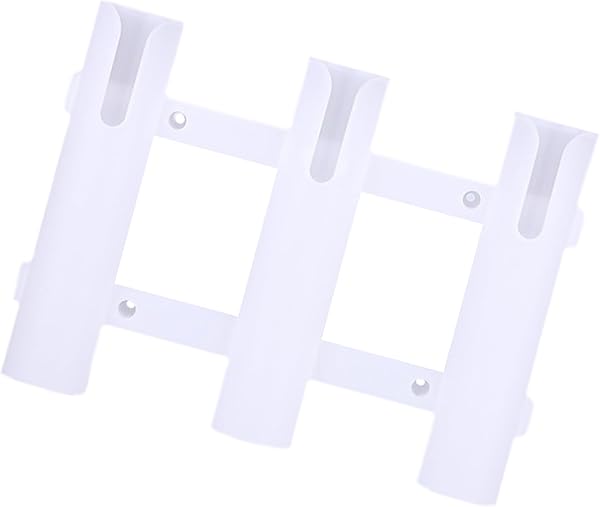 Generic Portacanna a Tre Tubi in Plastica ABS Resistente per Canne da Pesca in Barca, Design Leggero per Uso in Acqua Dolce e Salata - 4