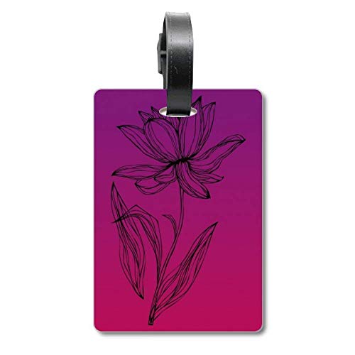 Étiquette valise lotus fleur idéale pour vos vacances au soleil
