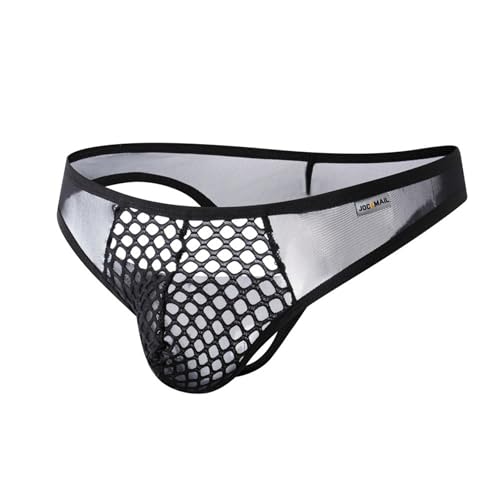 Men's Sexy Thongs Mesh See-Through Bikini Breathable Jockstarp Soft Stretch Underwear for Men2