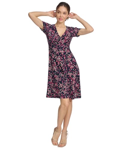 Image of Tommy Hilfiger Floral Ruche Empire Waist Fit-and-Flare