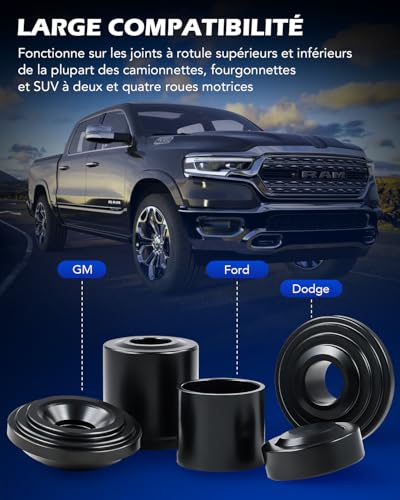 Orion Motor Tech 21 Pièces Kit de Presse pour Joint à Rotule Voitures 2WD 4WD Outils de Démontage et Installation de Joint à Rotule Supérieur et Inférieur avec Tubes Récepteurs et Adaptateurs – vue 4