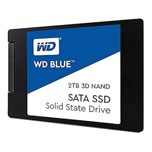 Western Digital 2TB WD Blue 3D NAND Internal PC SSD – SATA III 6 Gb/s, 2.5″/7mm, Up to 560 MB/s – WDS200T2B0A, Solid State Hard Drive