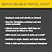High Speed Gear - GEN 2 Double Pistol Taco MOLLE Mag Pouch, Police Gear & Military Gear, Tactical Magazine Pouch for Professionals (Black)