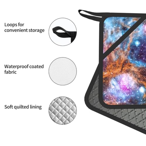 Gants résistants à la chaleur ensemble de 4 galaxie pour cuisine