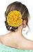 Peony Flower Hair Clip Hanfu Hairpin Bridesmaid Pin up Flower Brooch Party Wedding Decor (one size, yellow)