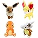 4pcs / Anime Juego Pokemon Series Lapras Eevee Fennekin Merowak Psyduck Peluche de Peluche 30 cm, Encantadora muñeca de Anime Suave Regalo Relleno para Novia Laimi