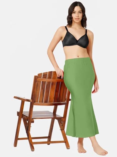 Image of Selvia Women's Lycra Blend Solid Elastic Side Slit Straight Saree Shapewear Petticoat || Saree Shapewear for Women|| Saree Petticoat for Women
