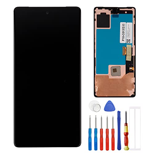 OLED Display Compatible with Google Pixel 7 Pro GE2AE 6.3" inch LCD Screen Display Digitizer Assembly with Frame and Tools(Support Fingerprint)